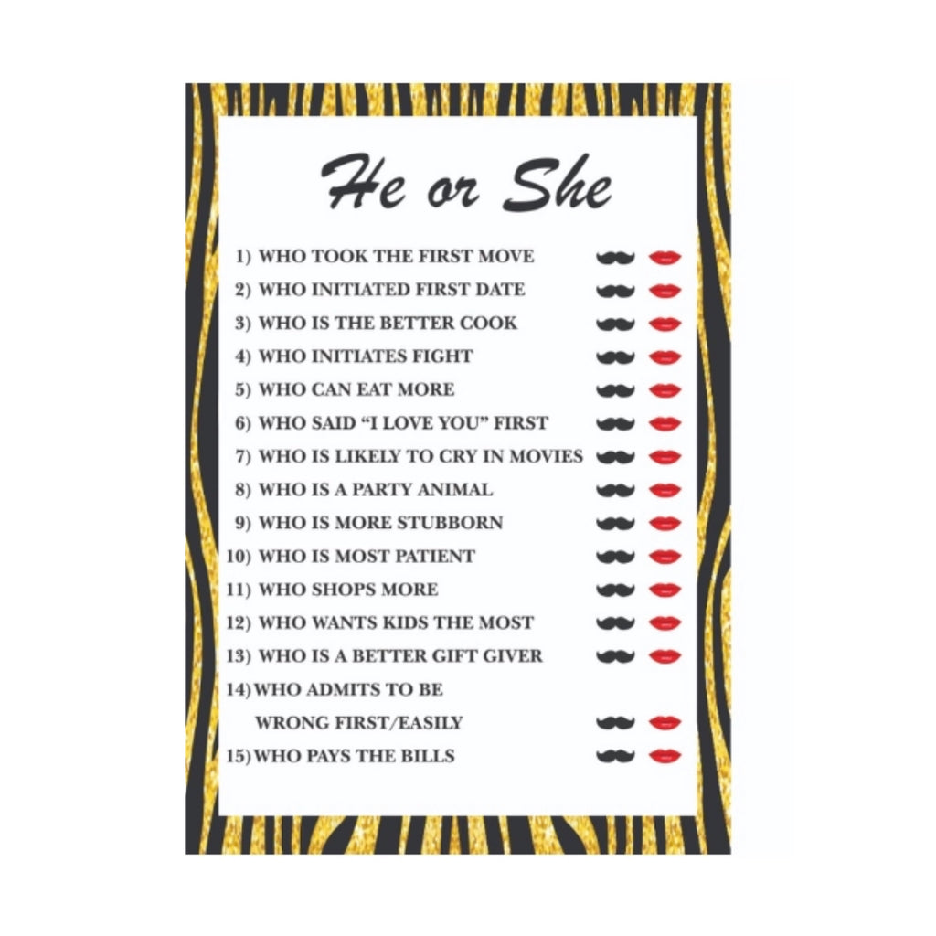 He Or She Bachelorette Game – GiftingWardrobe
